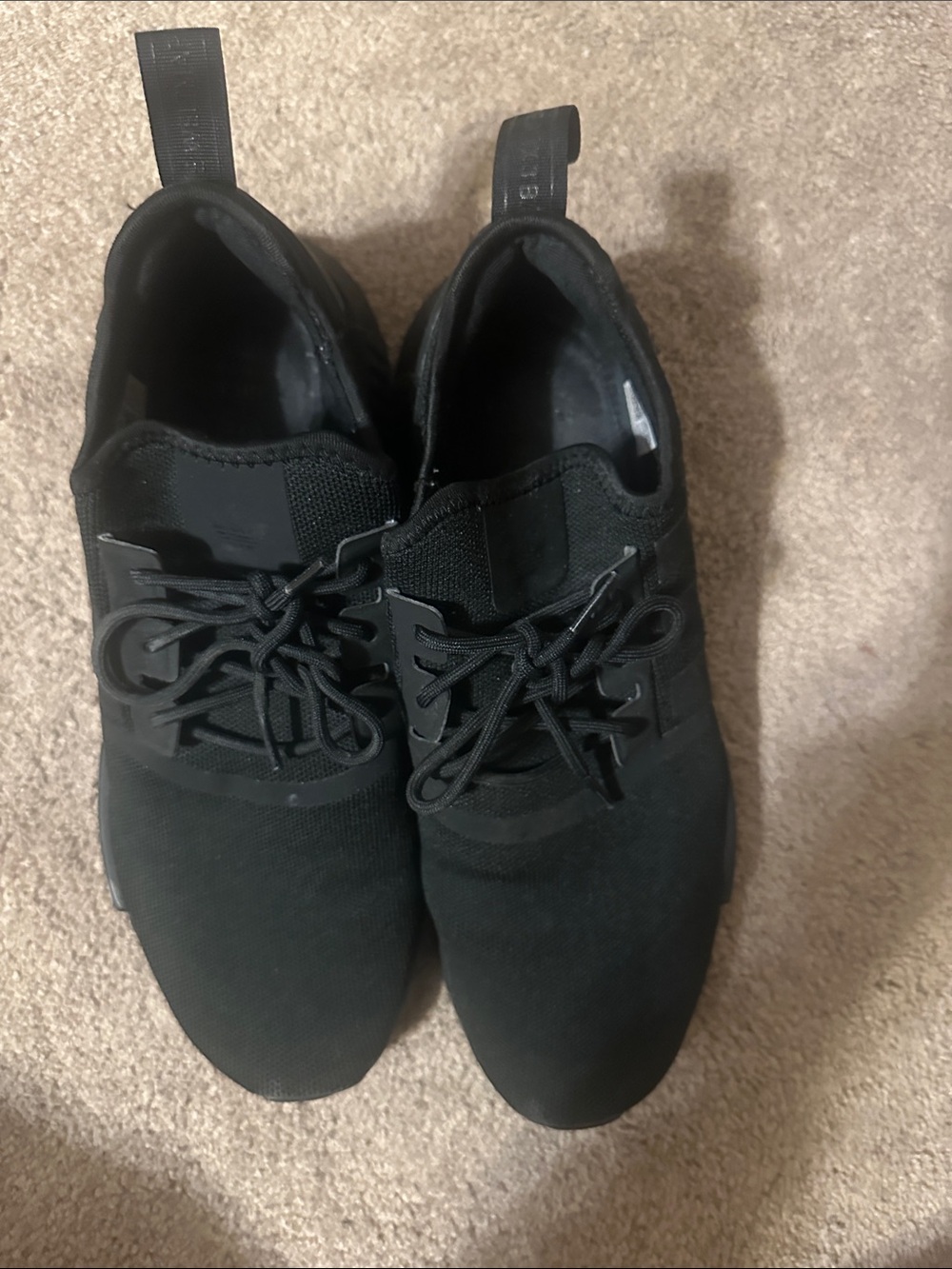 adidas Men's All-Black Knit Casual Sneakers - Picture 5 of 6